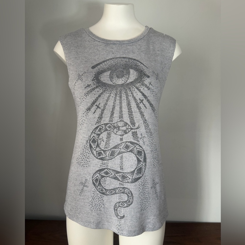 Daydreamer Gray Eye & Snake Graphic Tank